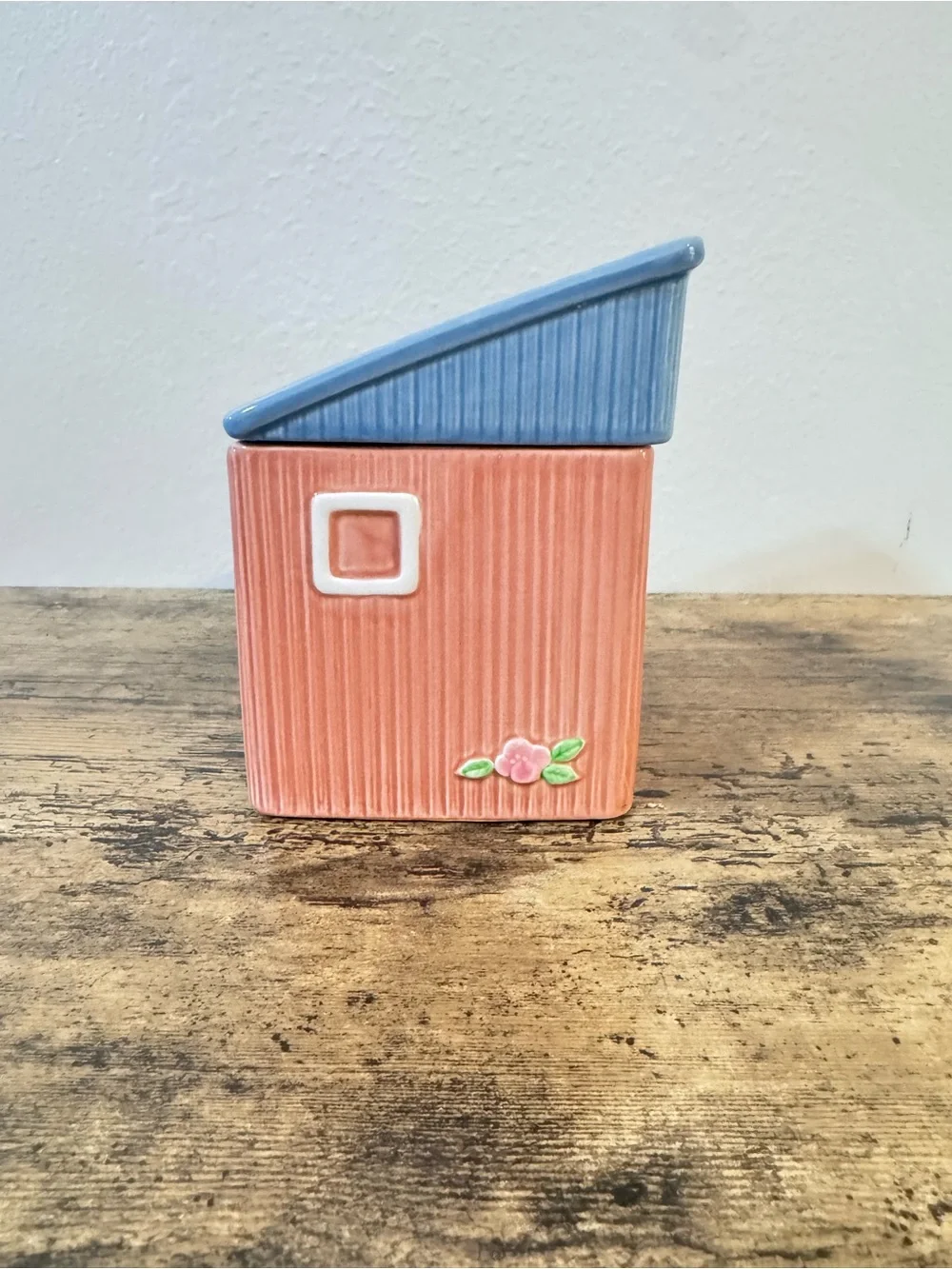 Cottage House Canister Set | Sugar & Tea | Pink & Blue